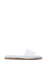 AKIRA BENNU SILVER CLEAR PVC FLAT SANDAL