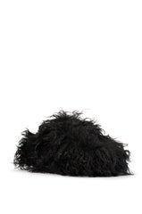 AKIRA DELULU BLACK FUR SLIPPER