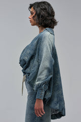 ALICE EMBROIDERED DENIM BLOUSE