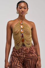 ALL EYES ON ME CHAIN TOP