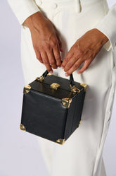 AKIRA SQUARE BOX BAG IN BLACK