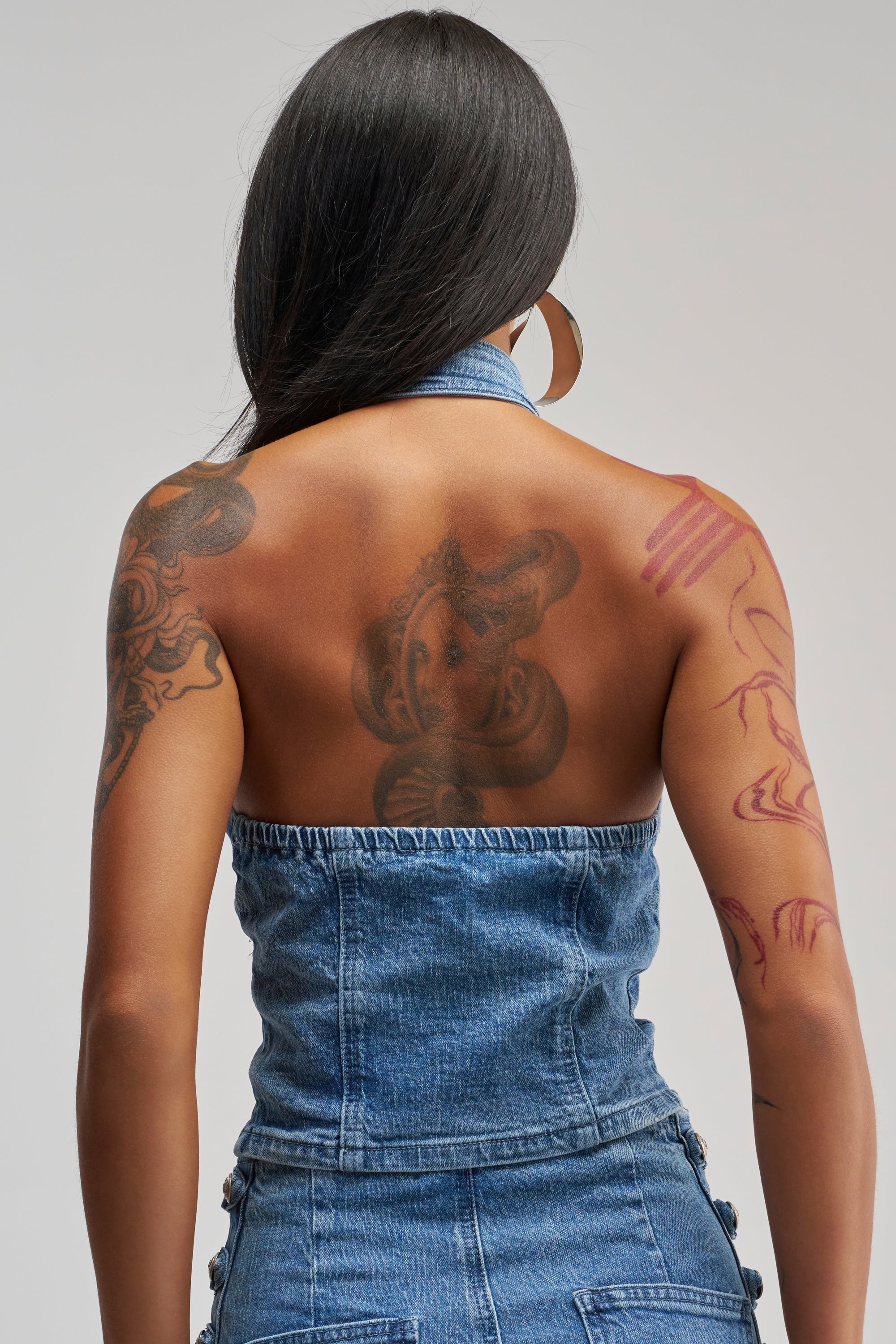 ALIGNED MILITARY DENIM TOP