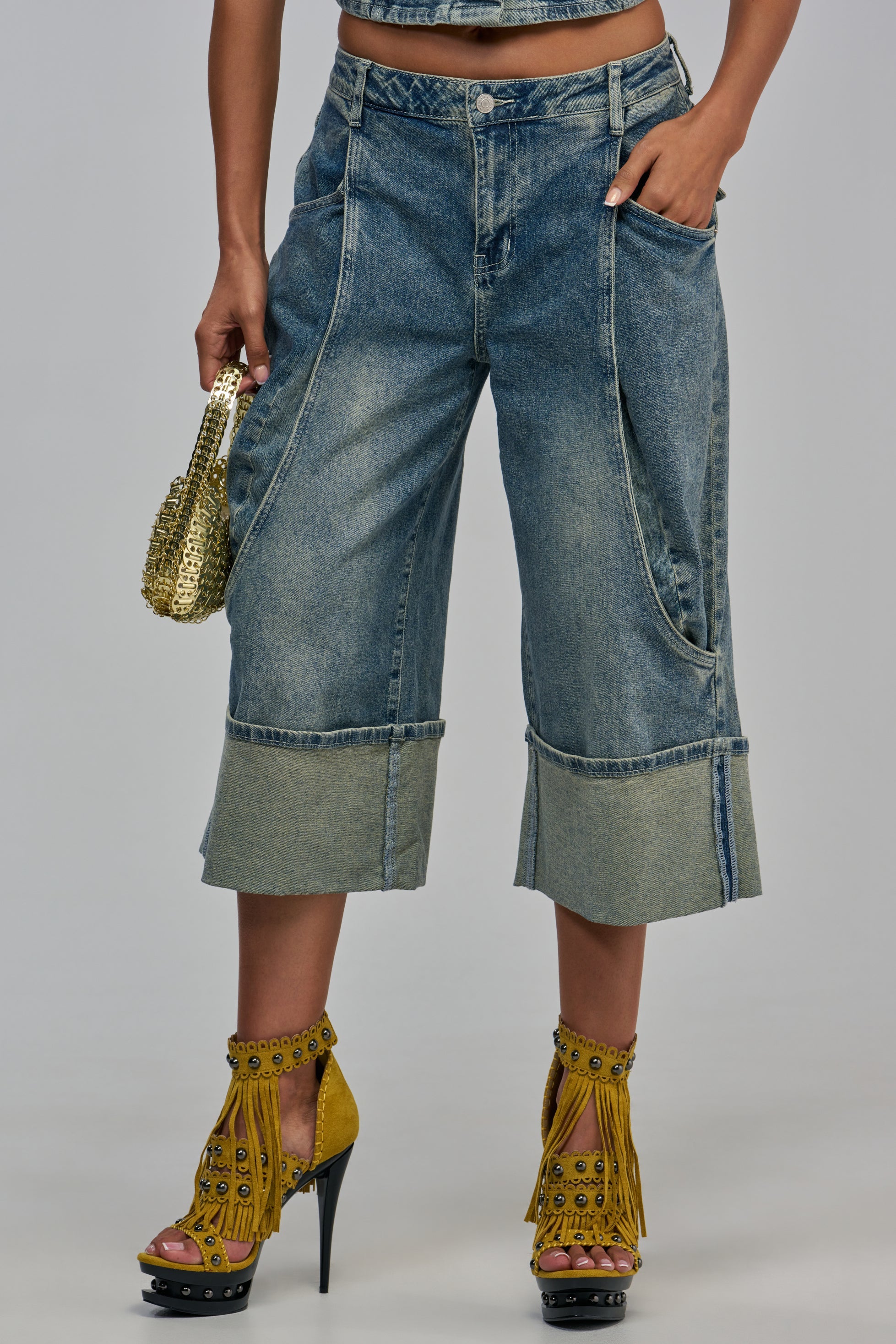 AUBERGINE DENIM CULOTTE