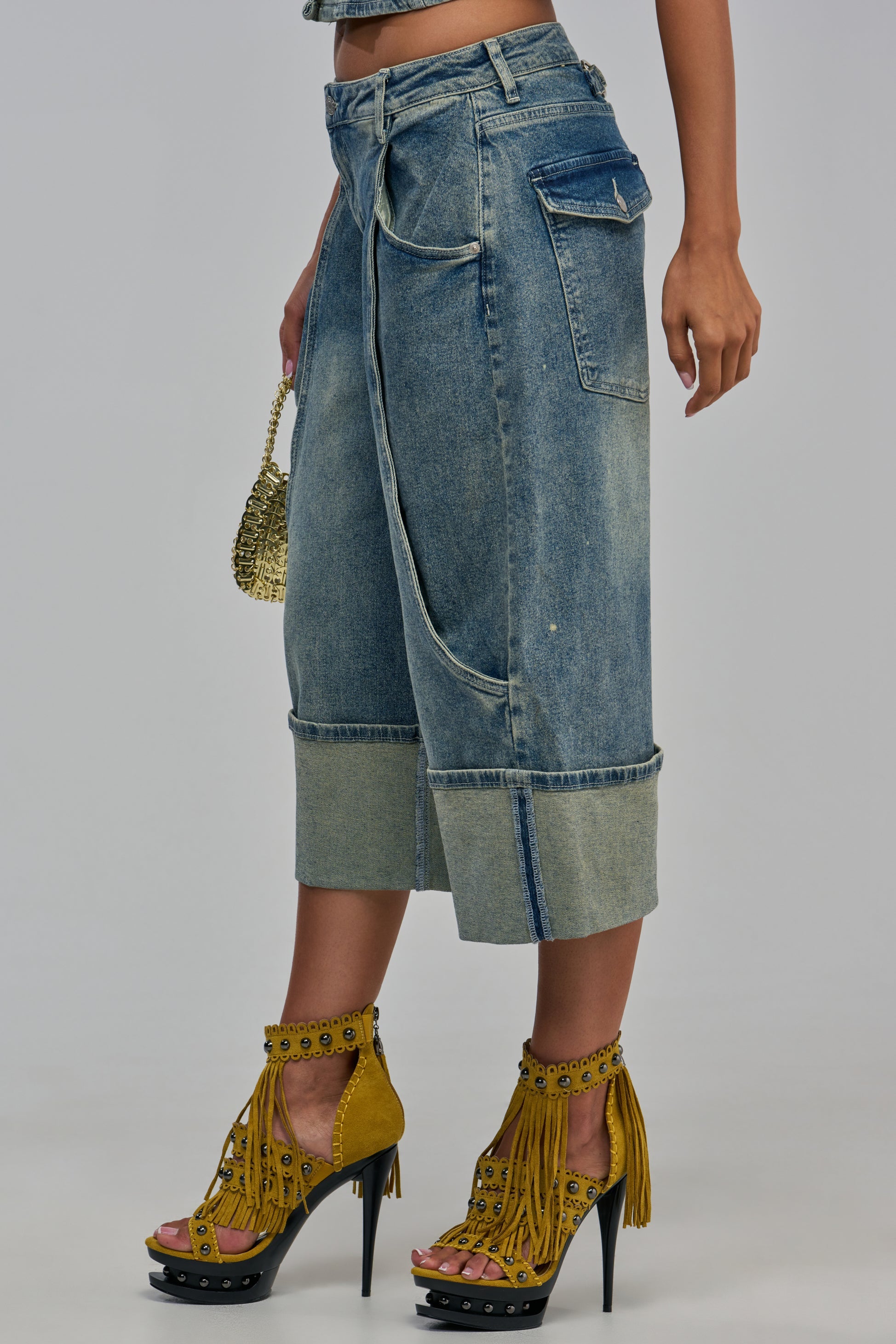AUBERGINE DENIM CULOTTE