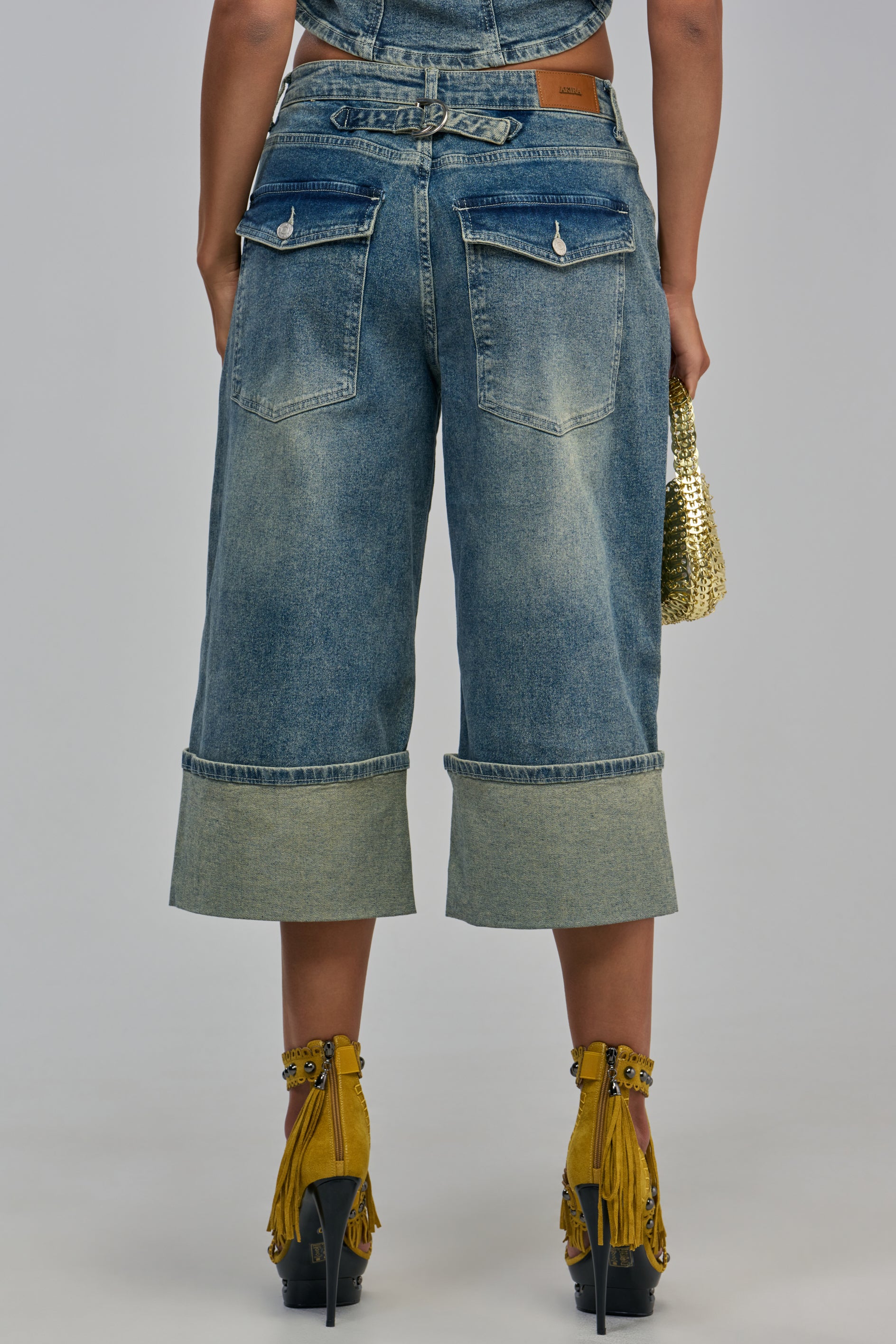 AUBERGINE DENIM CULOTTE
