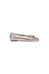 AKIRA GOLD DOLL FACE PEWTER SPLIT TOE BALLET FLAT
