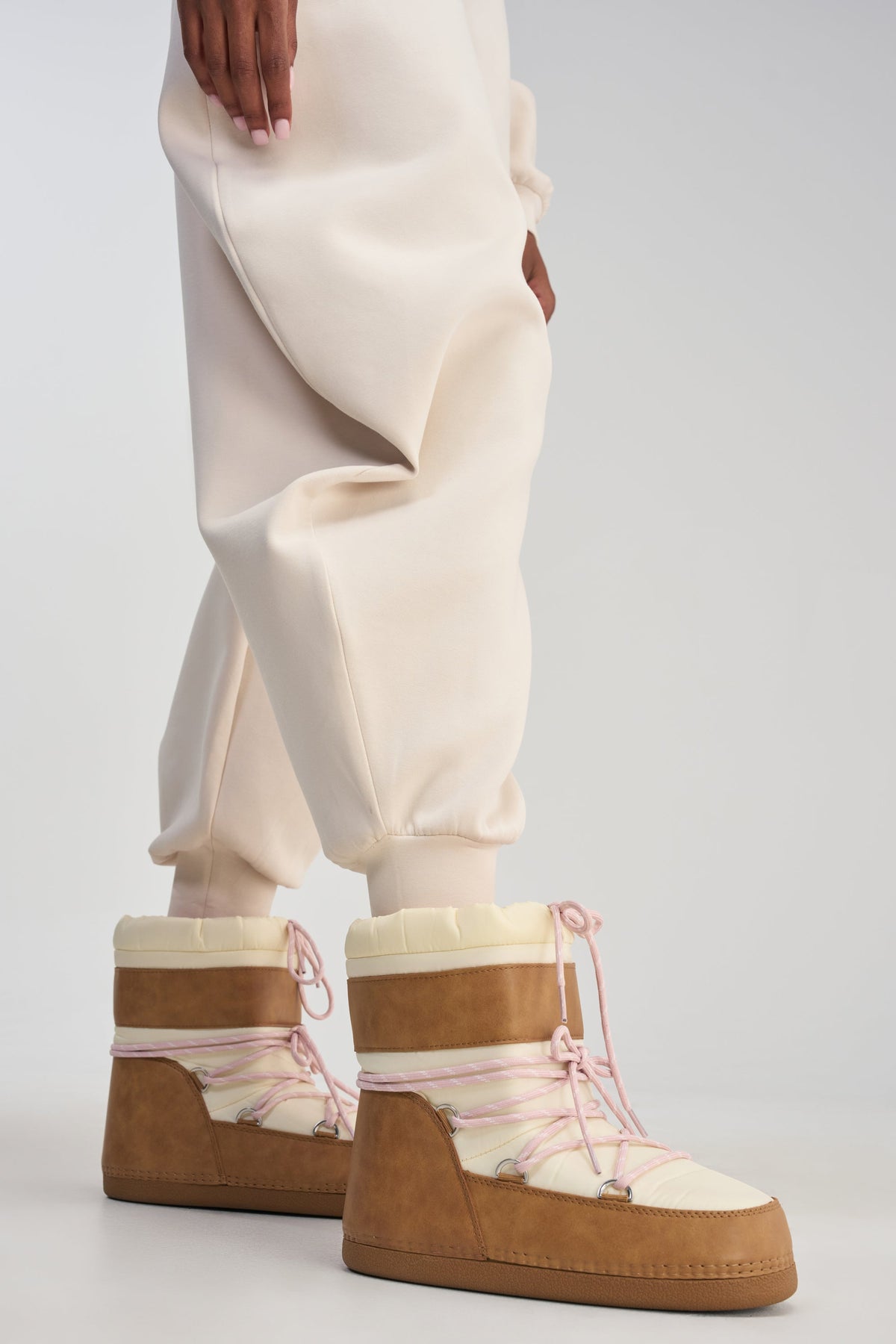 AZALEA WANG GRAVITY TAN MULTI FLAT BOOTIE