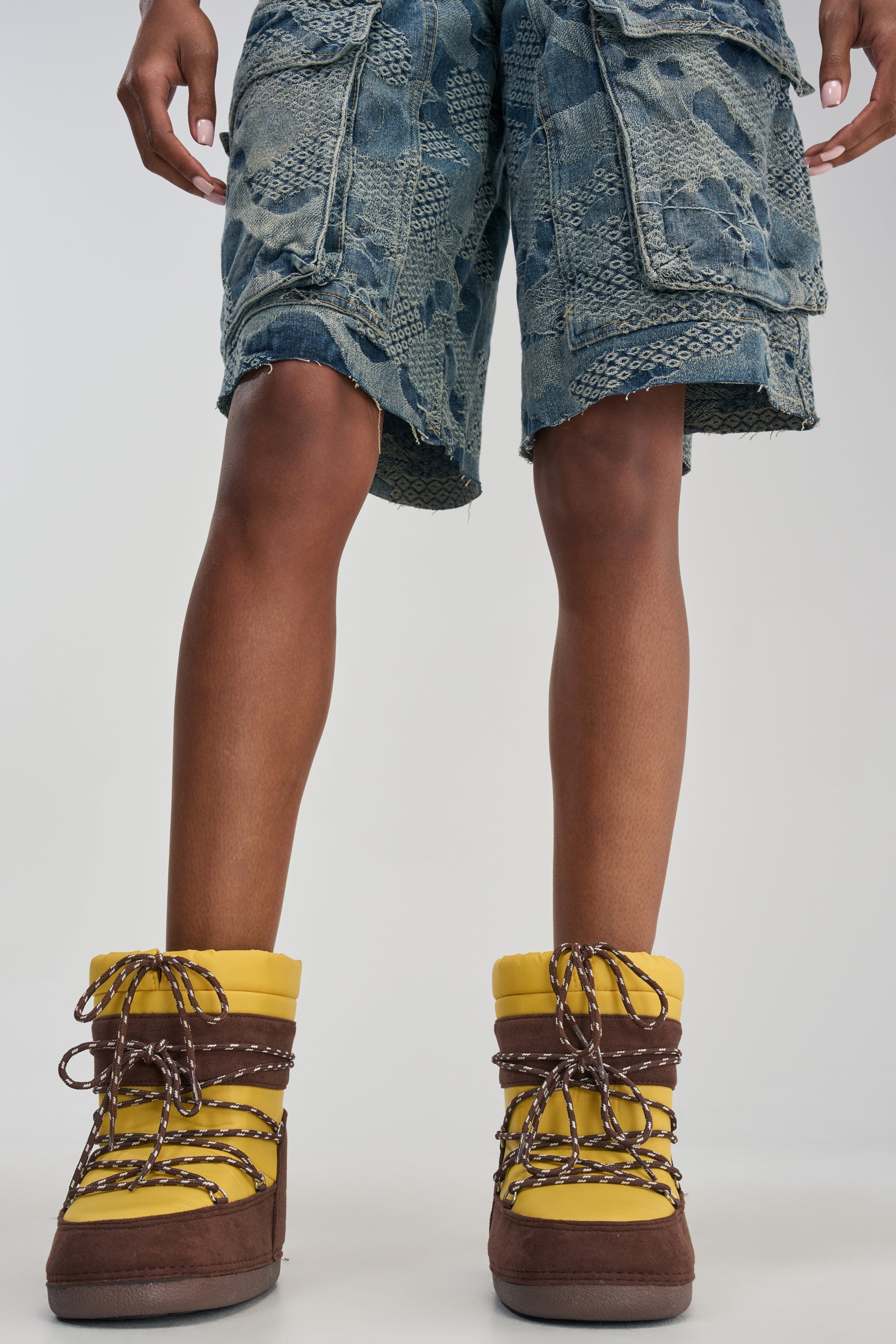 AZALEA WANG GRAVITY YELLOW MULTI FLAT BOOTIE