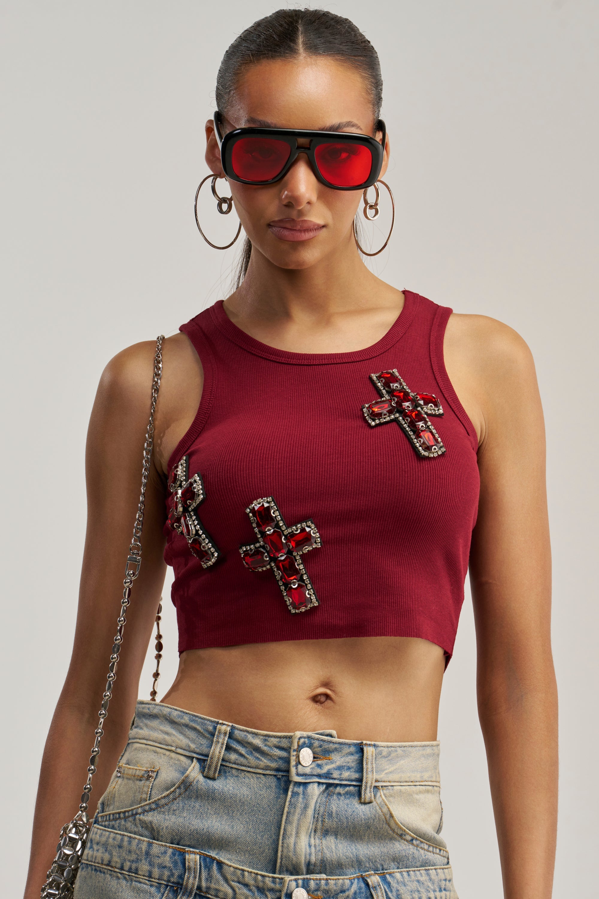 BLESSED TANK IN BURGUNDY