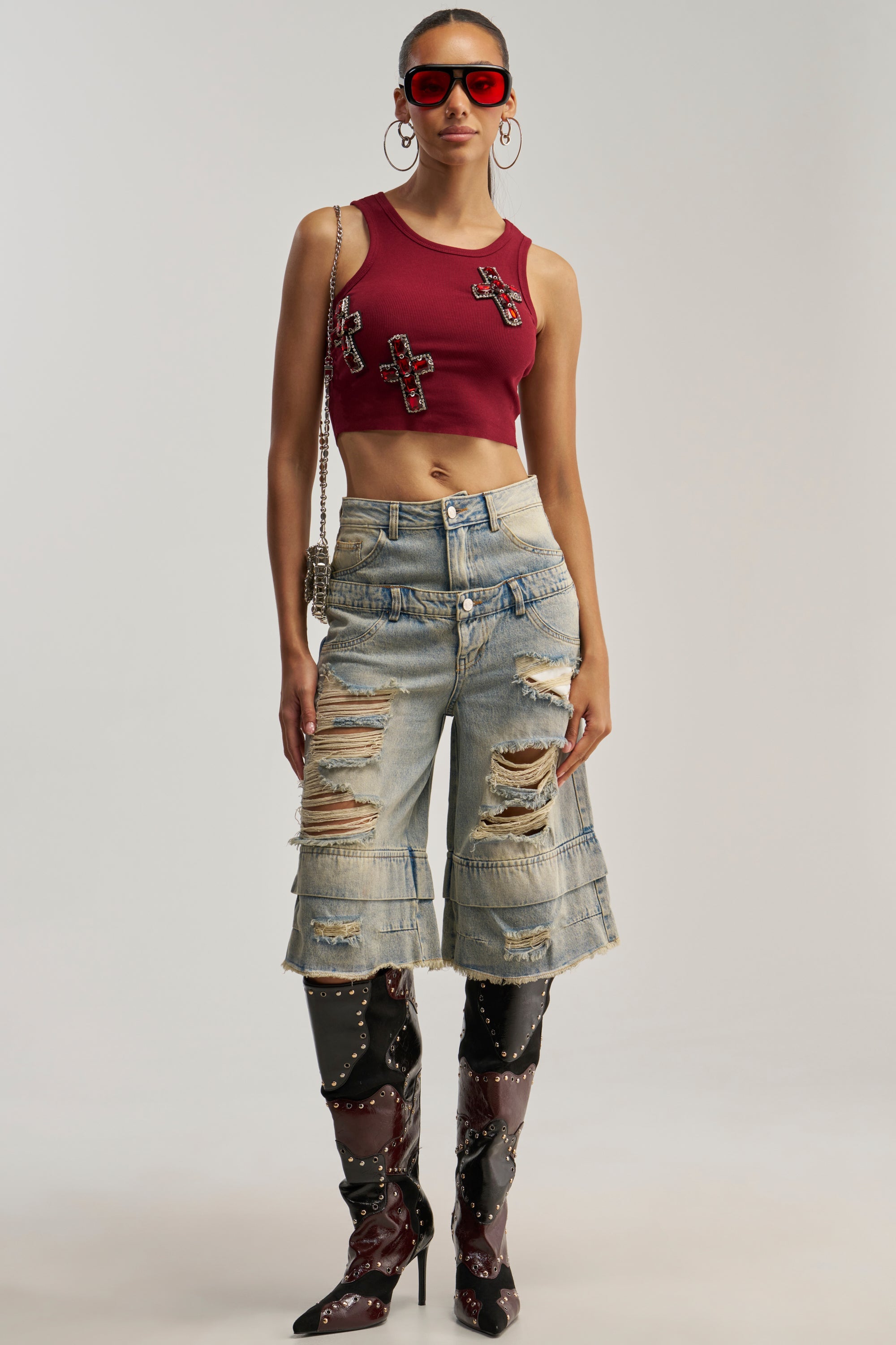 BLESSED TANK IN BURGUNDY