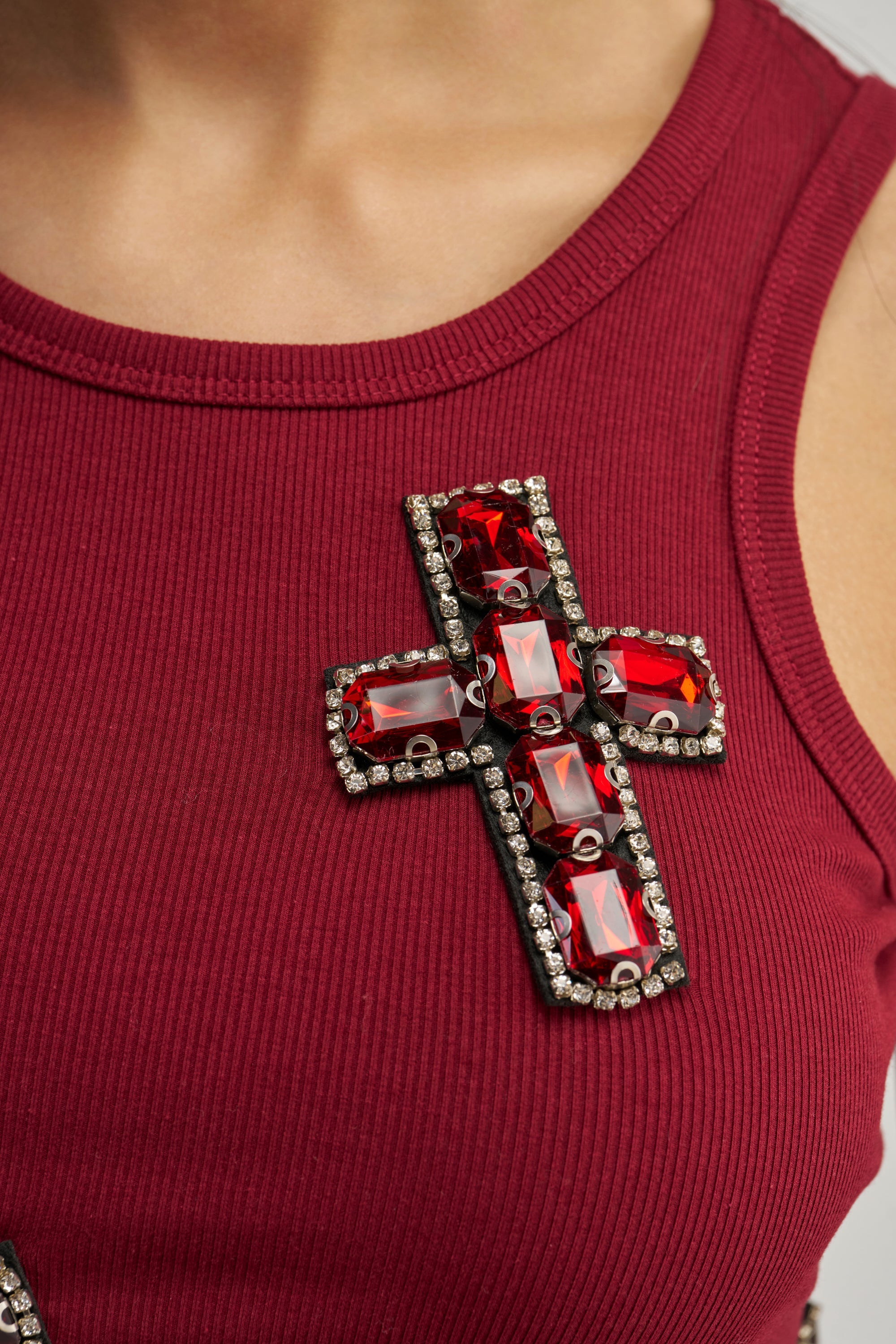BLESSED TANK IN BURGUNDY