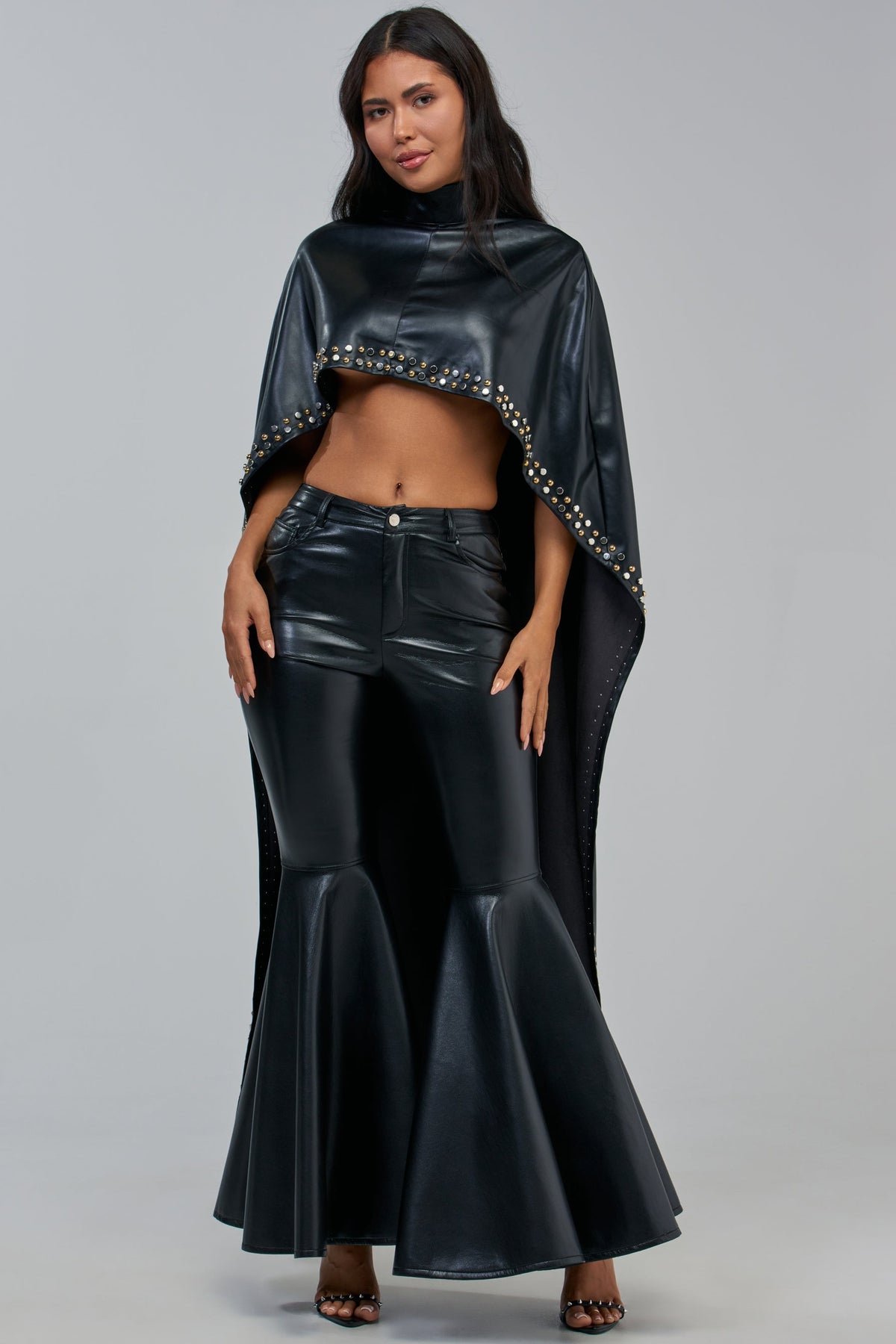 ALL ABOUT THE DROP TURTLENECK HIGH-LOW BLOUSE