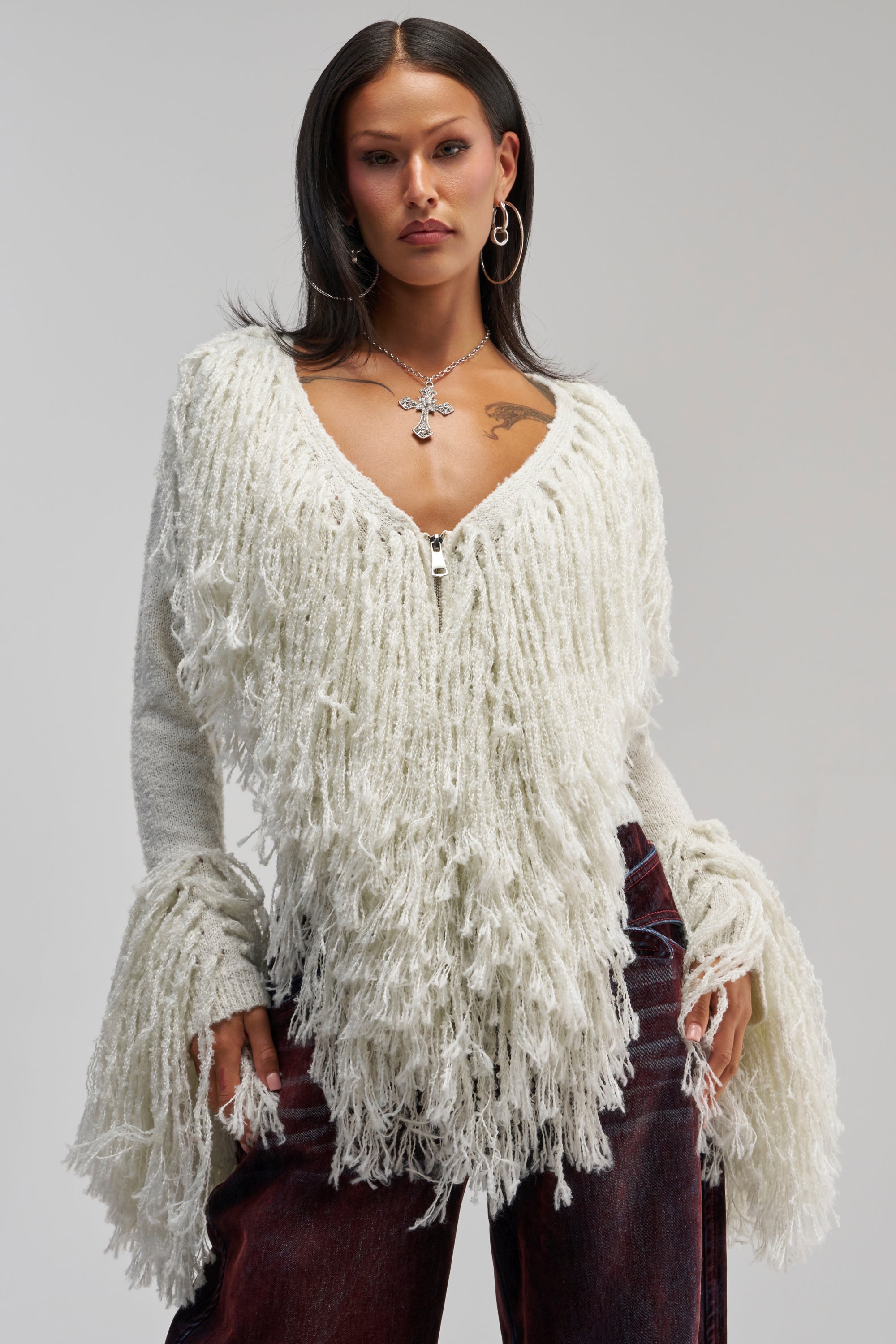 AT YOUR BEST FRINGE CARDIGAN