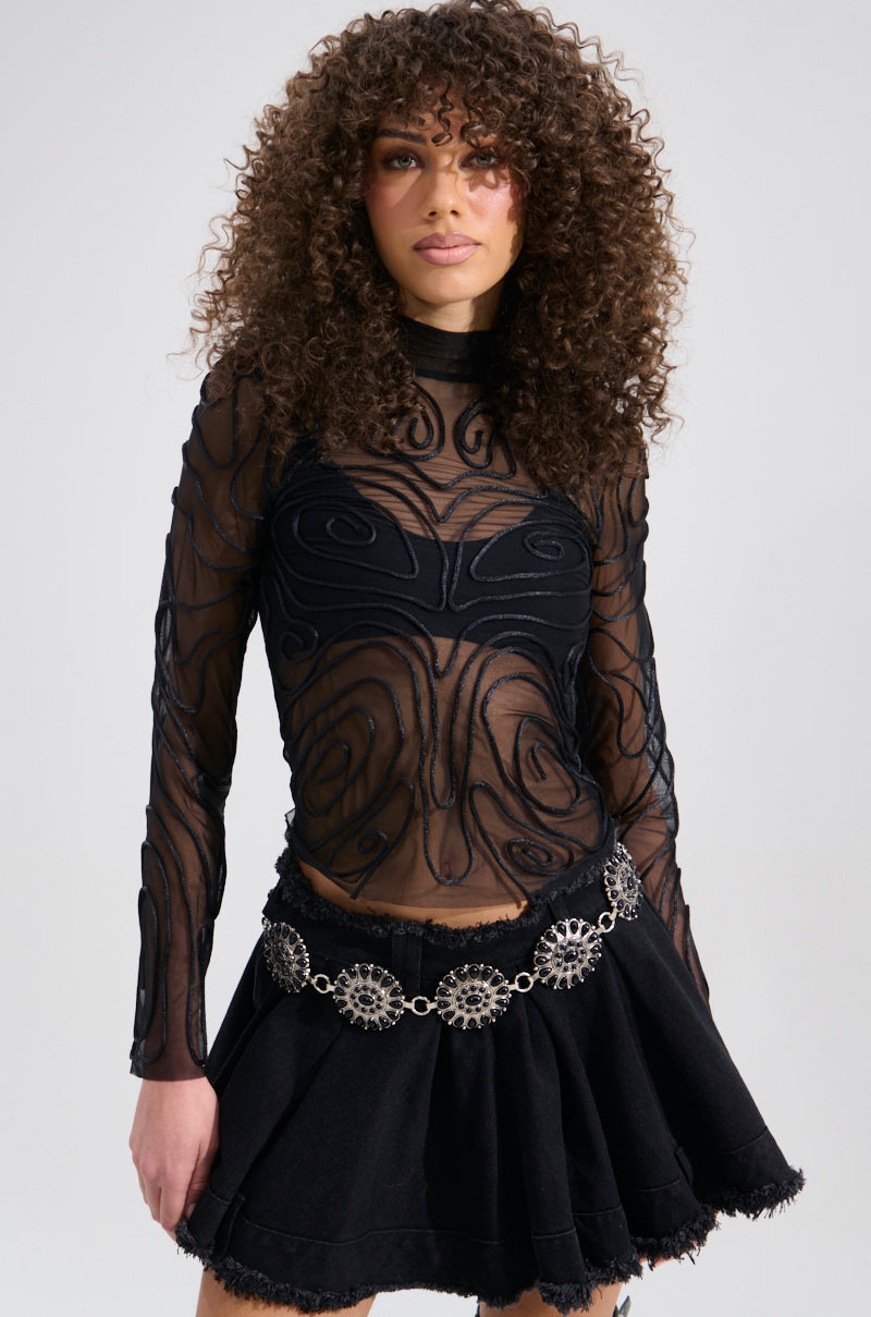 BODY LINES TRIM DETAILED MESH TOP
