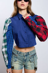 ALL DIFFERENT DIRECTIONS BUTTON UP BLOUSE