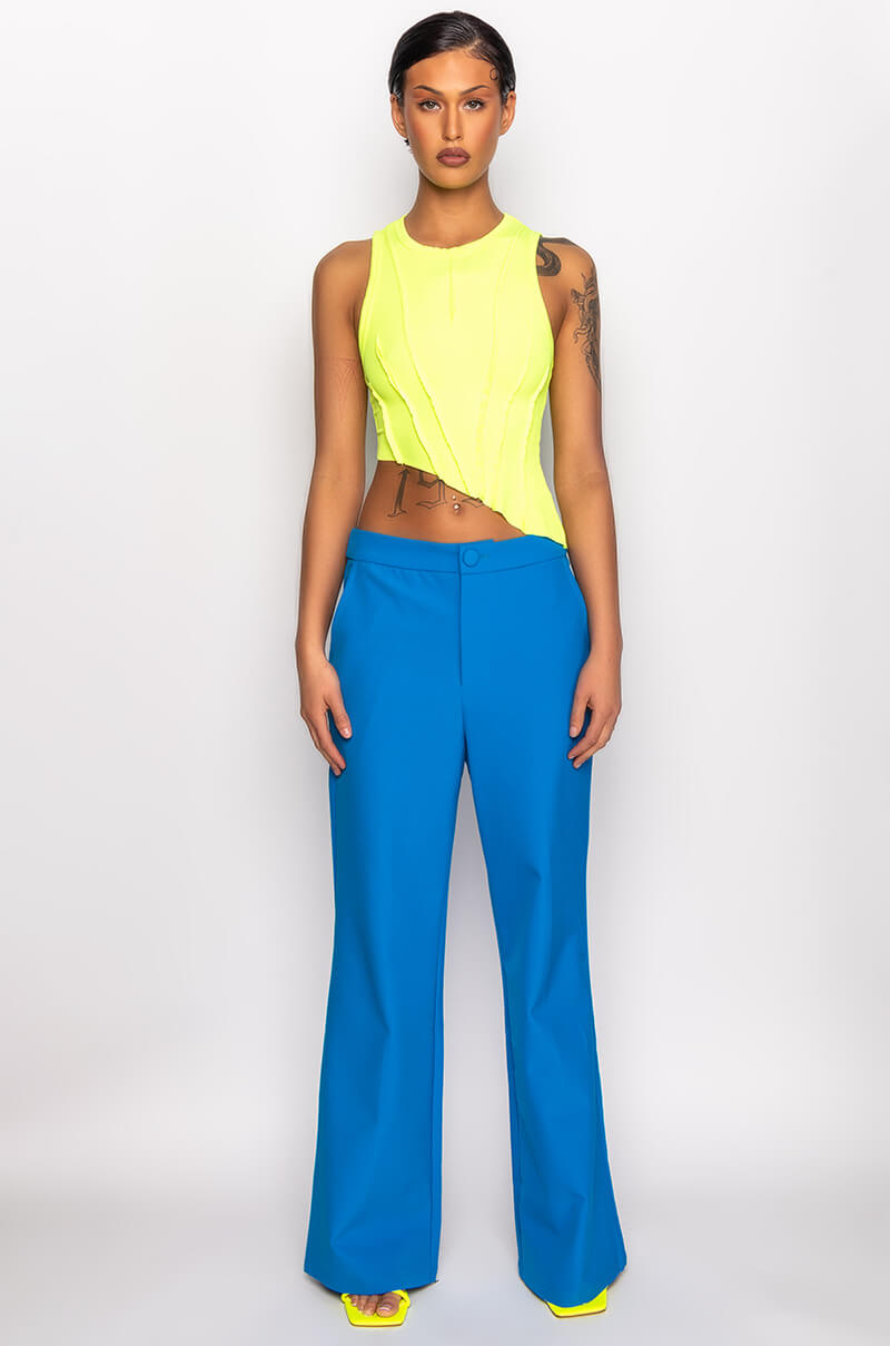 ALL SMILES EXPOSED SEAMS CREW NECK TANK