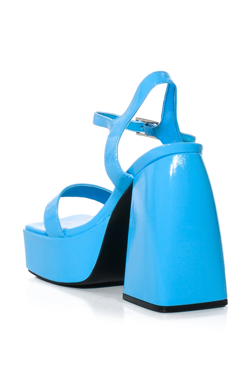 AZALEA WANG AVILA PATENT SANDAL IN BLUE