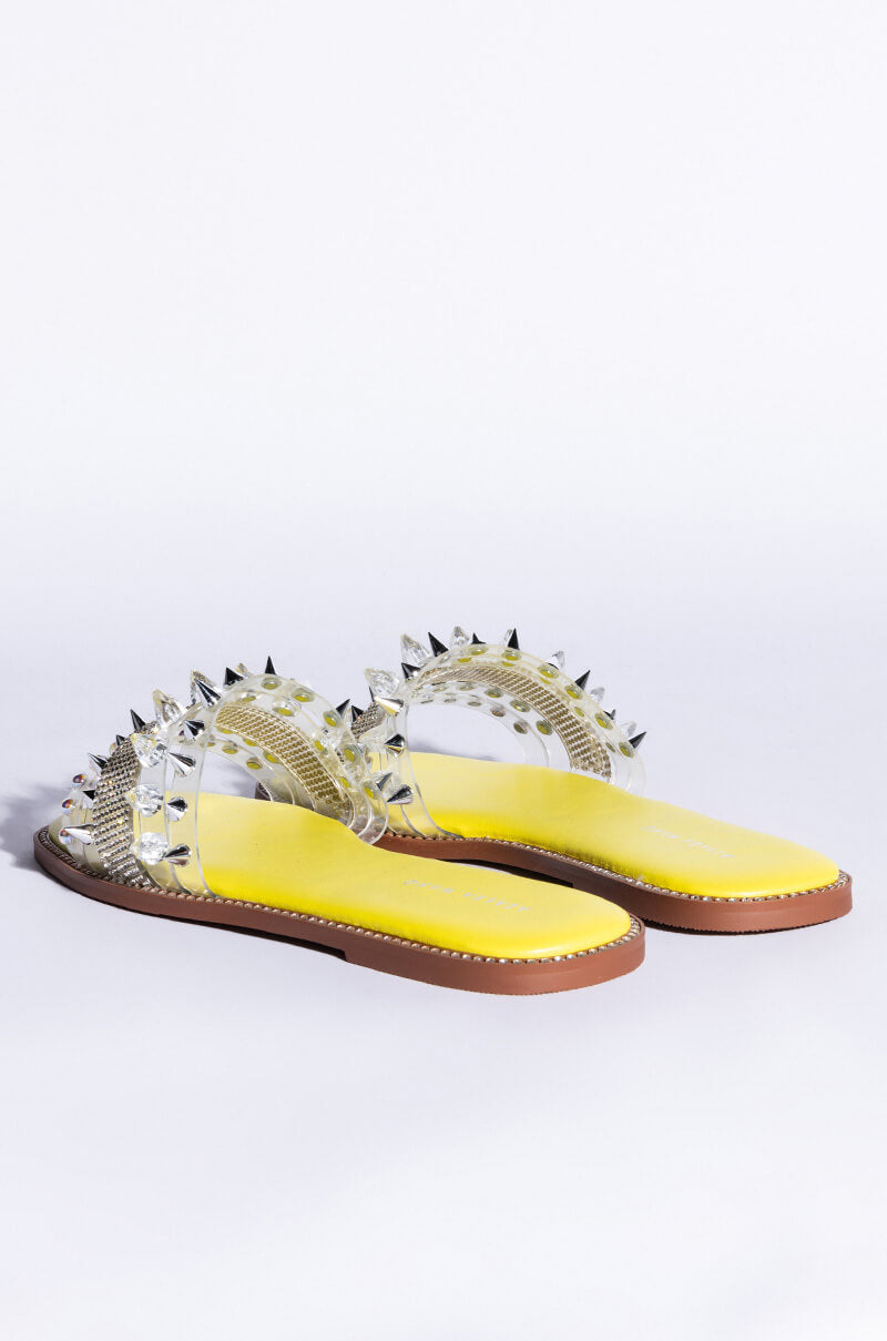 AZALEA WANG KEEP IT REAL FLAT SANDAL IN YELLOW